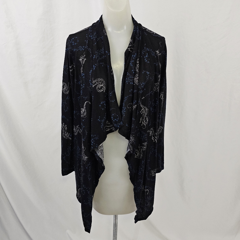 Spirited Away by Studio Ghibli Waterfall Open Front Cardigan Sweater XS